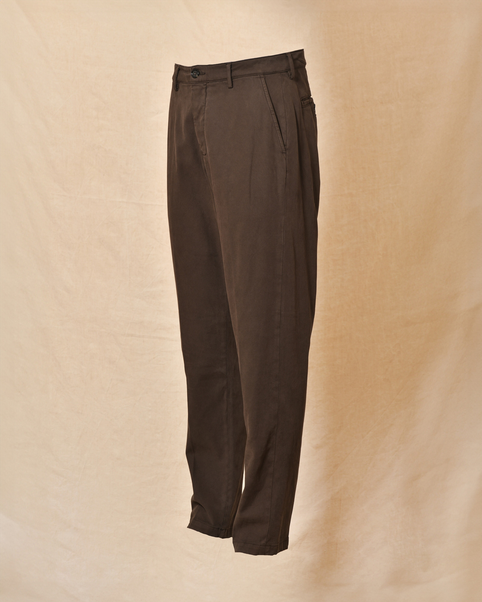 Pantalon en coton marron True NYC