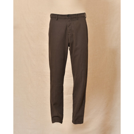 Pantalon en coton marron True NYC