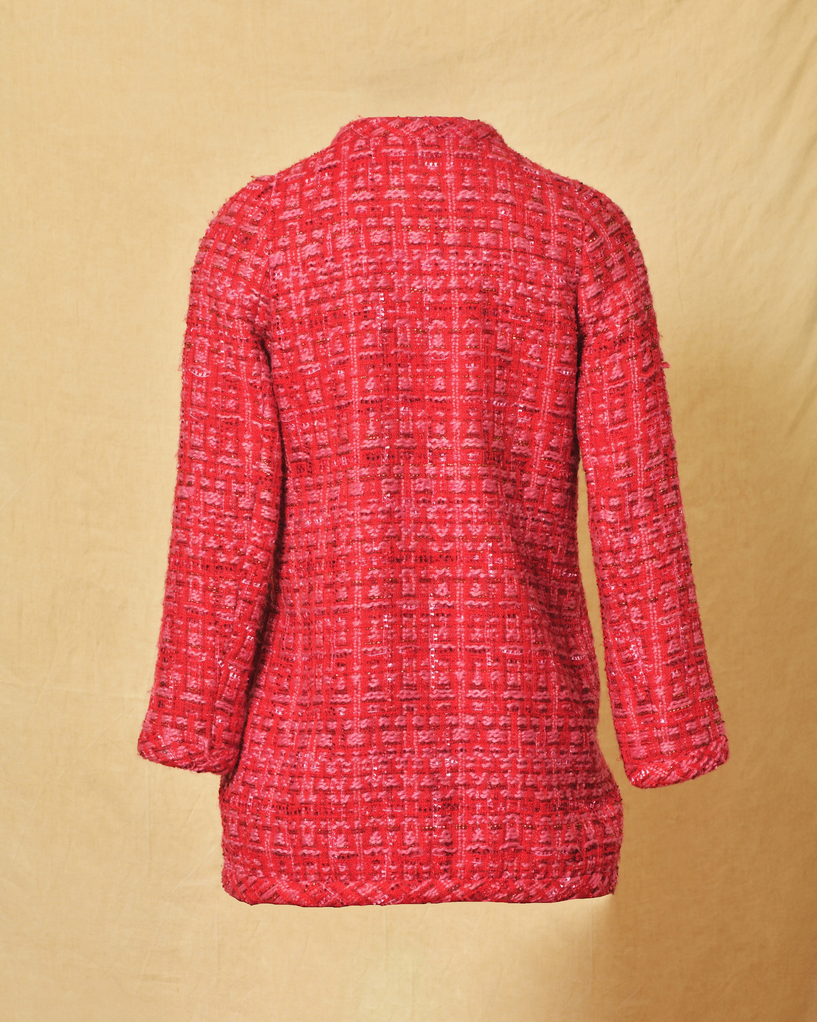Veste en tweed rouge Edward Achour
