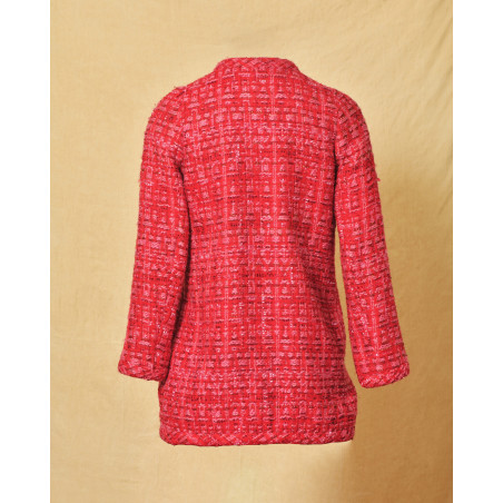 Veste en tweed rouge Edward Achour