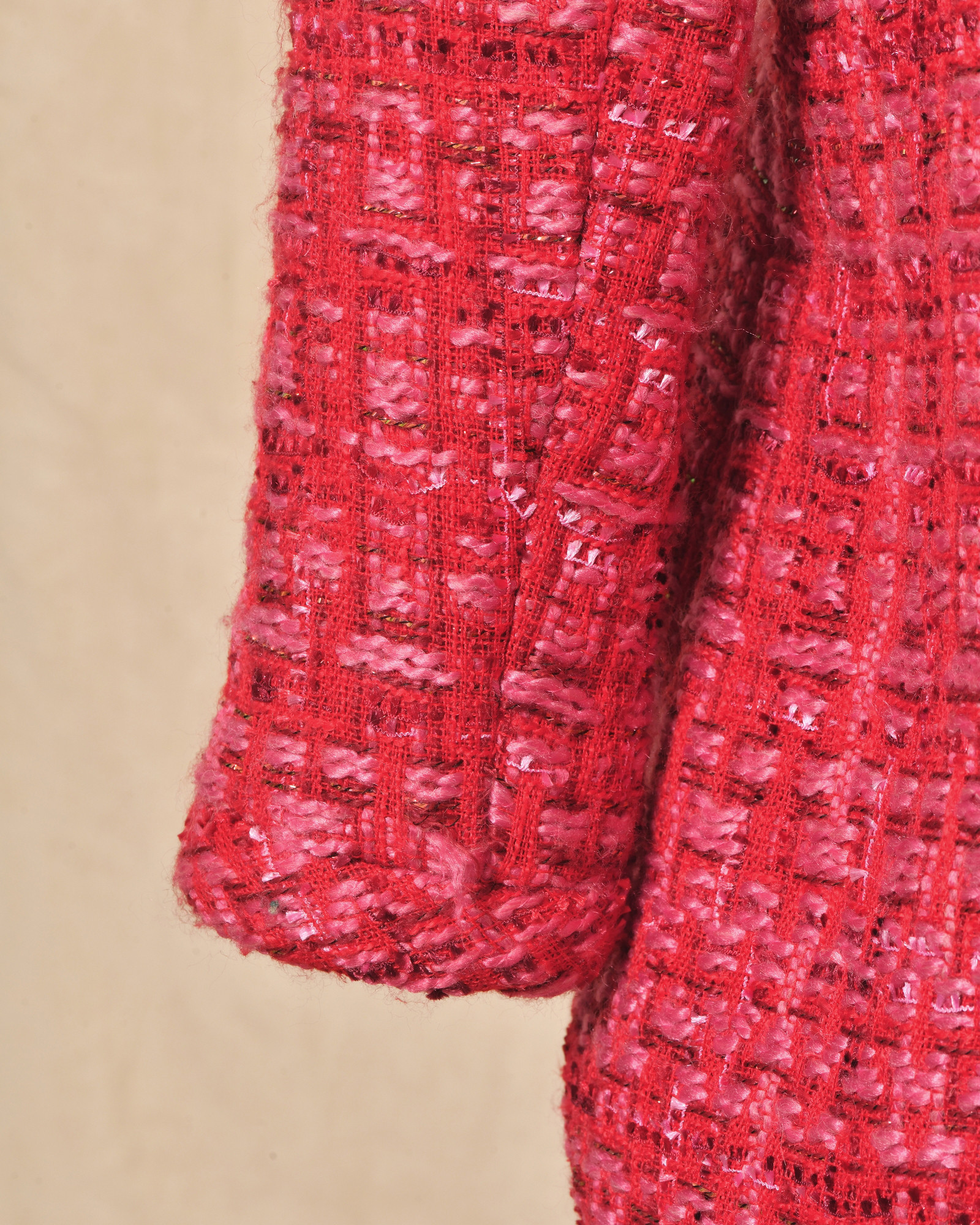 Veste en tweed rouge Edward Achour