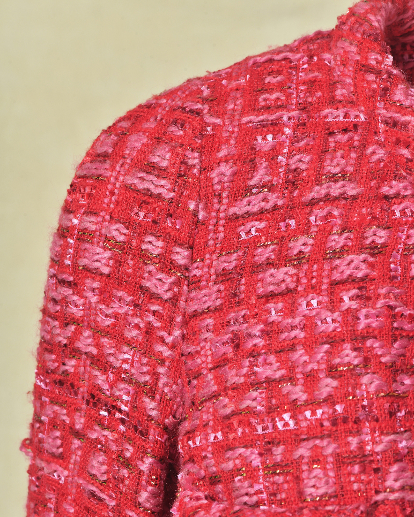 Veste en tweed rouge Edward Achour