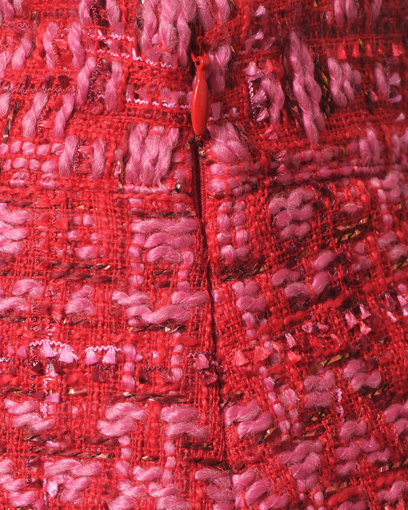 Jupe en tweed rouge Edward Achour