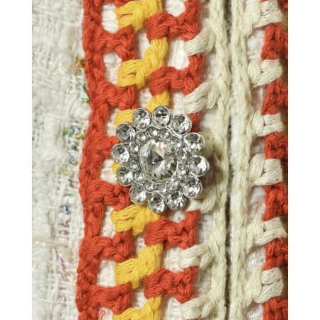 Manteau blanc en tweed Edward Achour