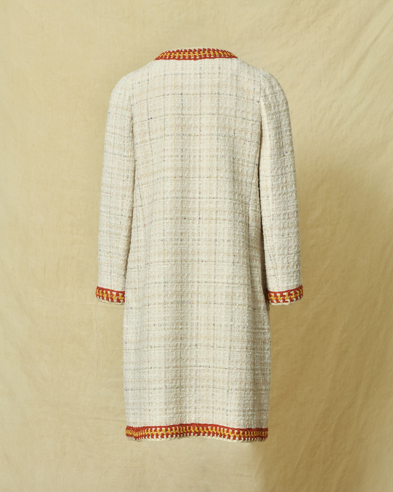 Manteau blanc en tweed Edward Achour