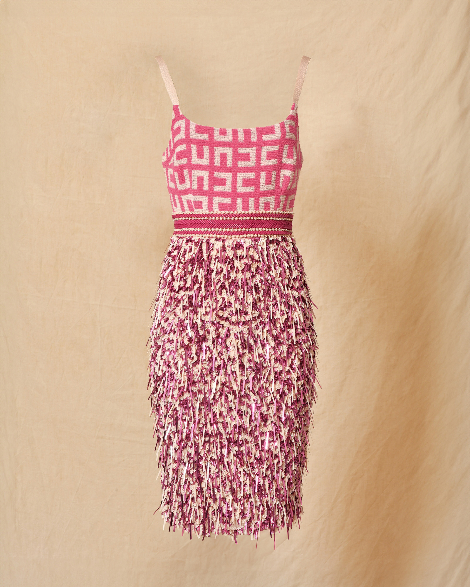 Robe beige à détails Elisabetta Franchi