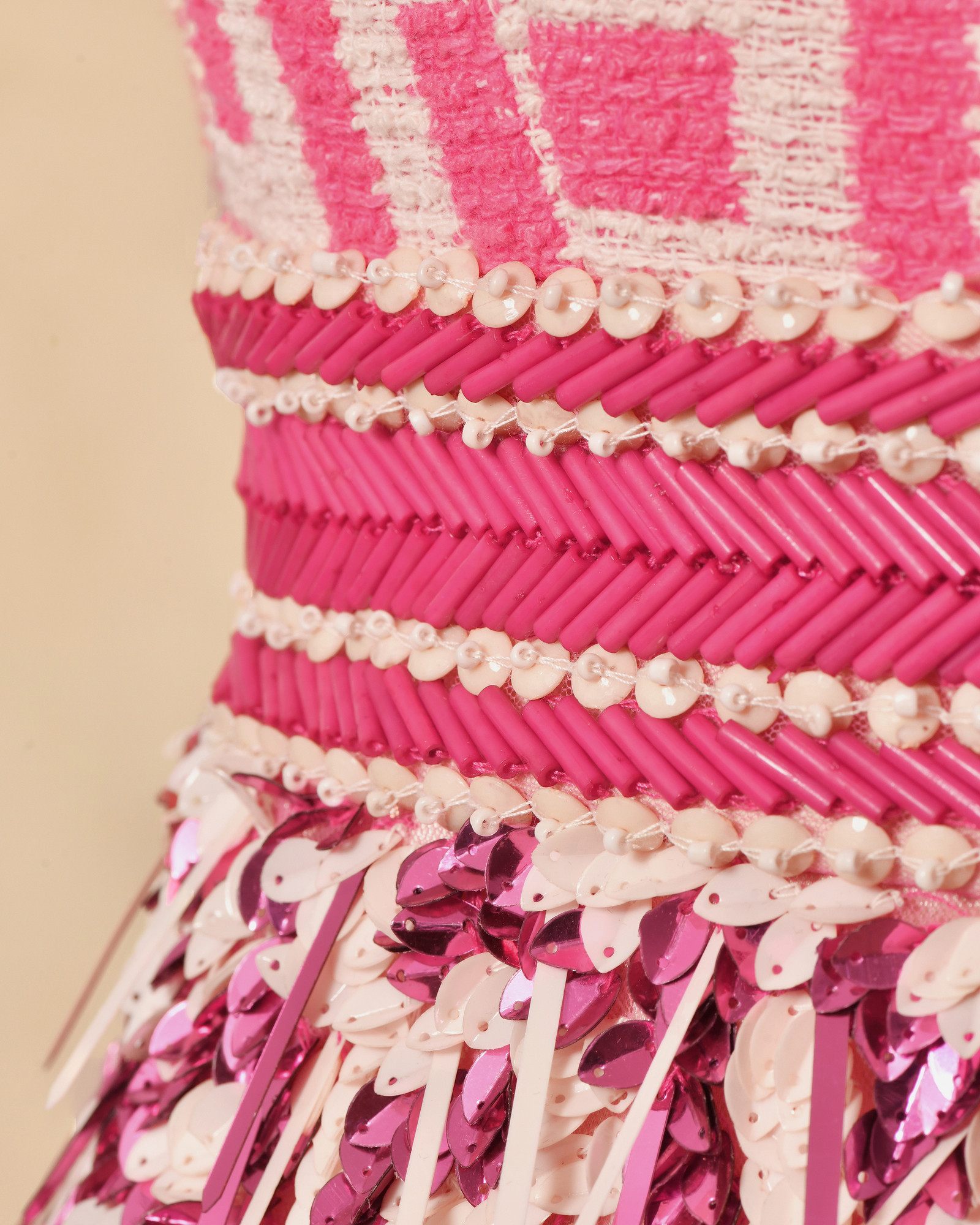 Robe beige à détails Elisabetta Franchi