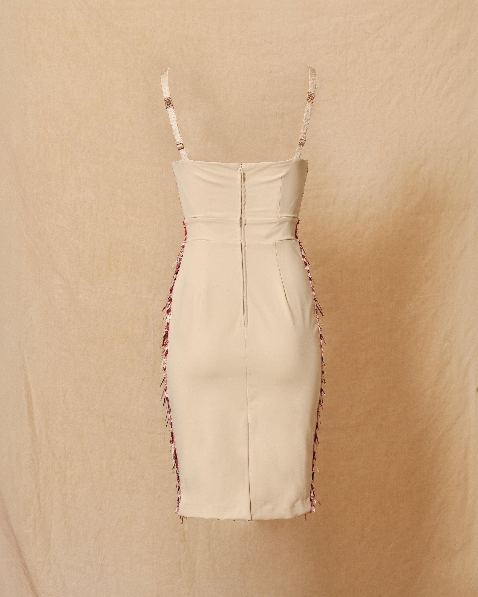 Robe beige à détails Elisabetta Franchi