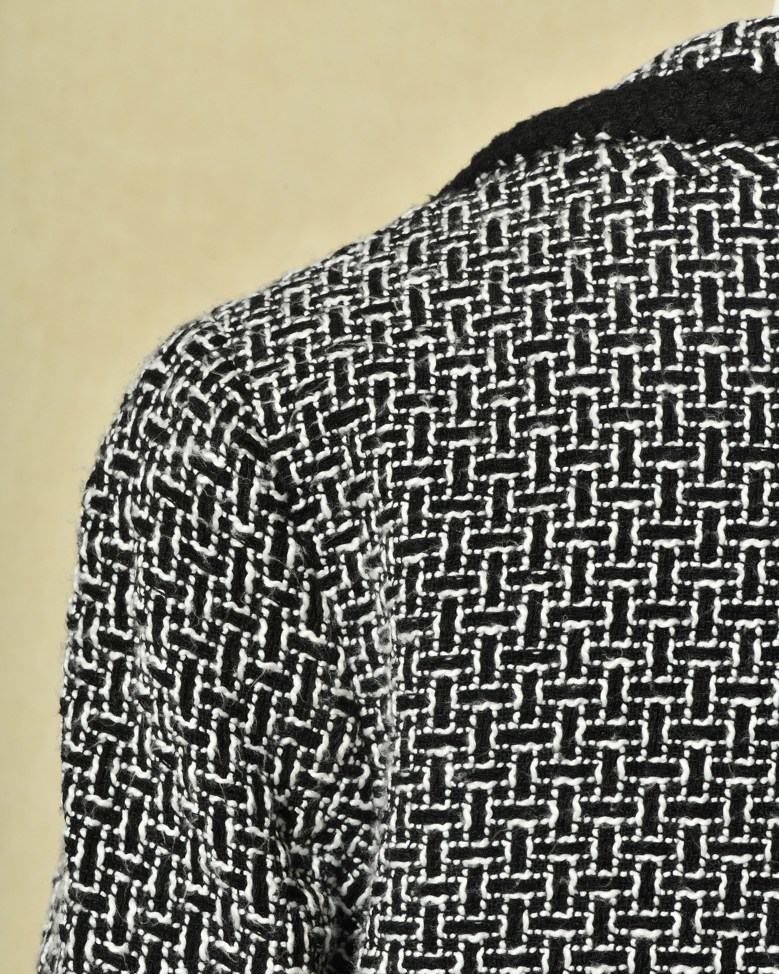 Veste en tweed noir et blanc Edward Achour