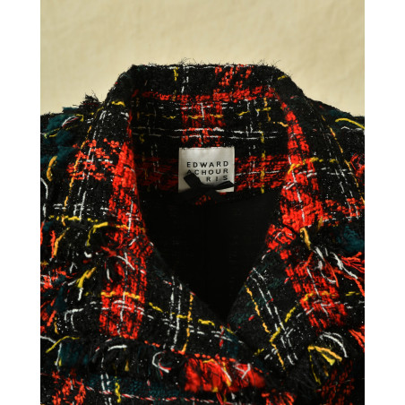Manteau en tweed noir Edward Achour
