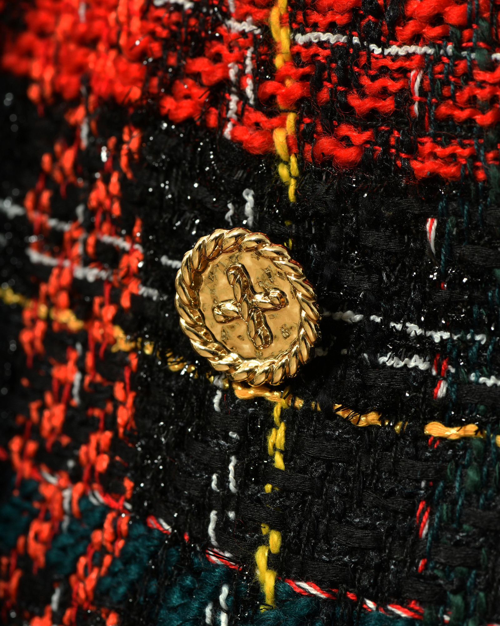 Manteau en tweed noir Edward Achour