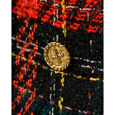 Manteau en tweed noir Edward Achour