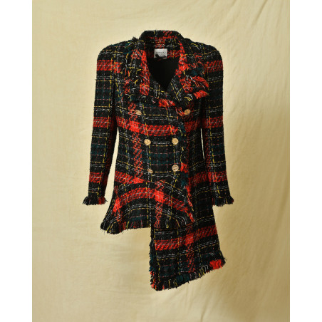 Manteau en tweed noir Edward Achour