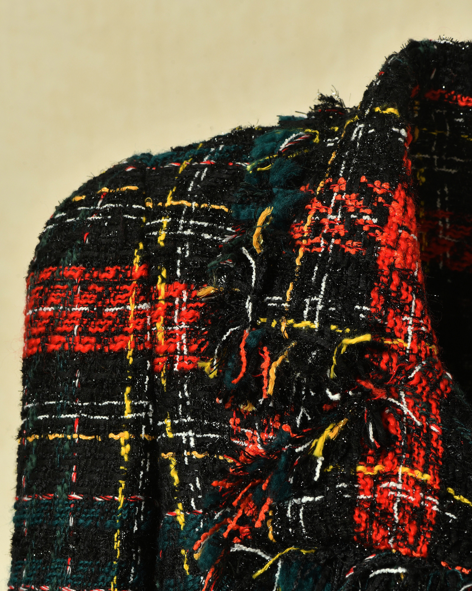 Manteau en tweed noir Edward Achour