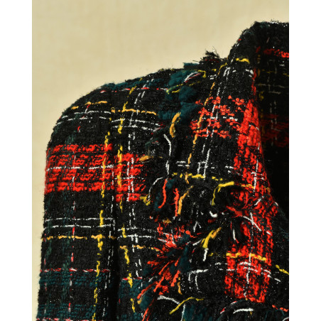 Manteau en tweed noir Edward Achour