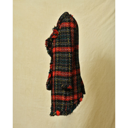 Manteau en tweed noir Edward Achour