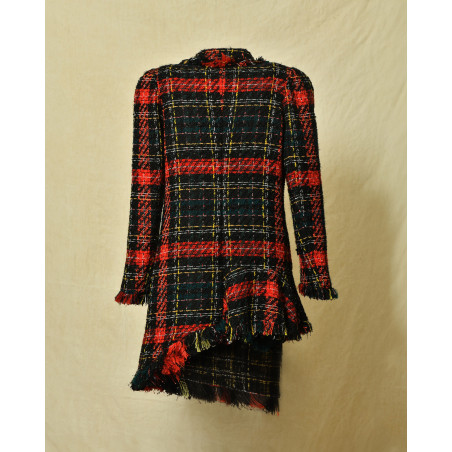 Manteau en tweed noir Edward Achour