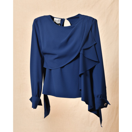 Top asymétrique bleu Edward Achour