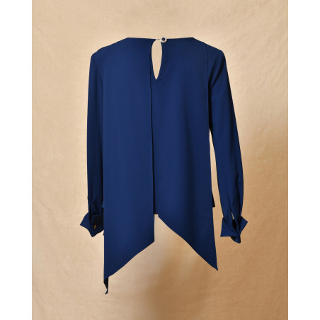 Top asymétrique bleu Edward Achour