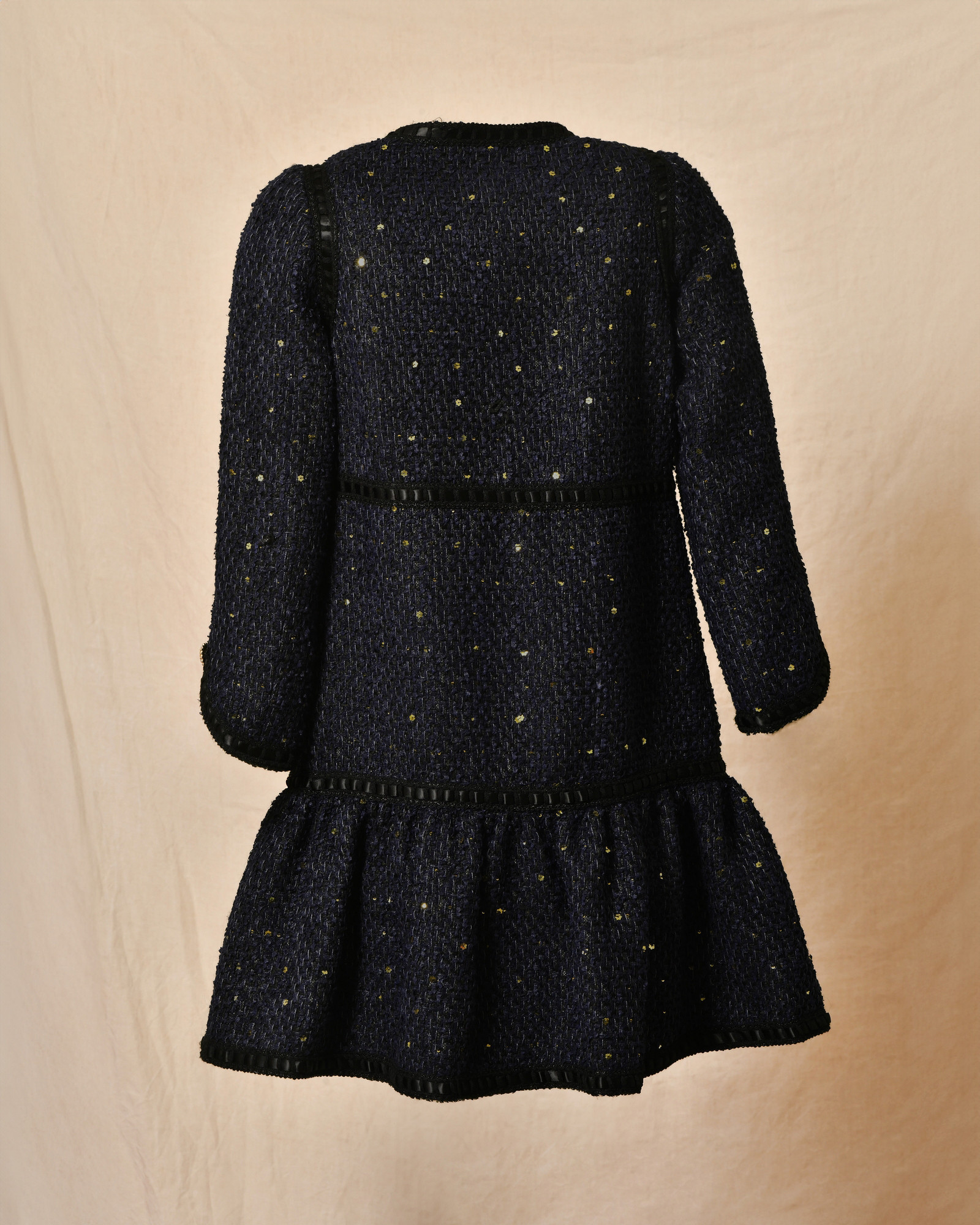 Manteau en tweed bleu Edward Achour