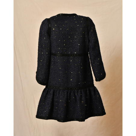 Manteau en tweed bleu Edward Achour