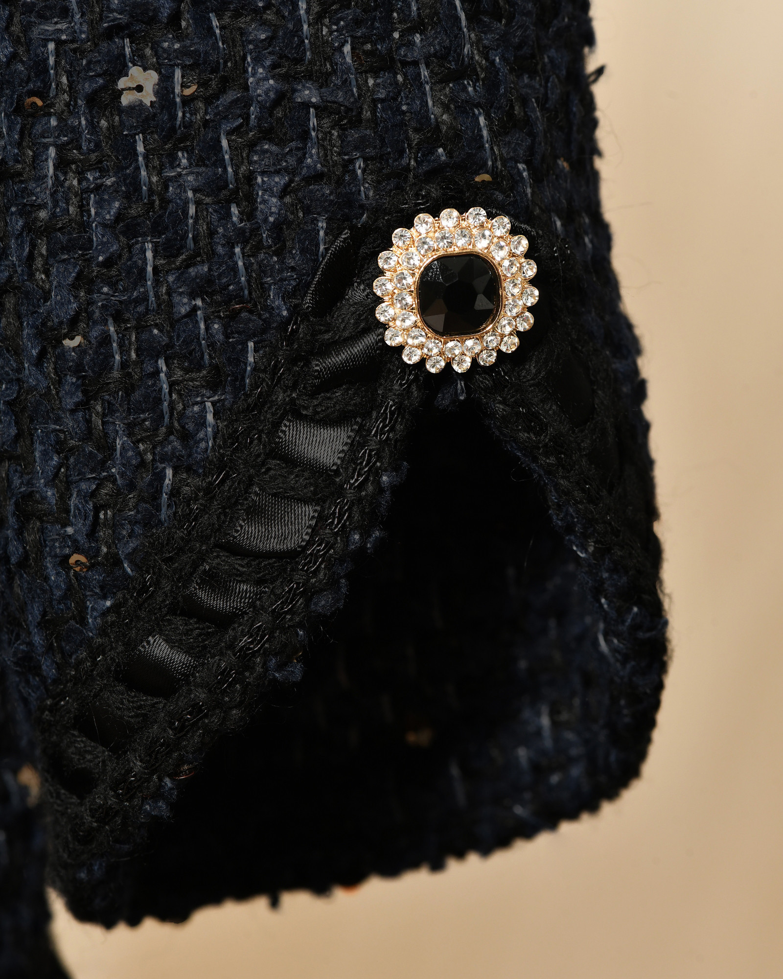 Manteau en tweed bleu Edward Achour