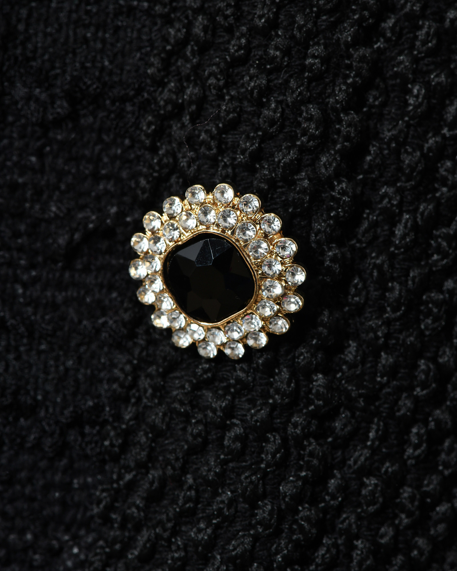 Manteau en tweed noir Edward Achour