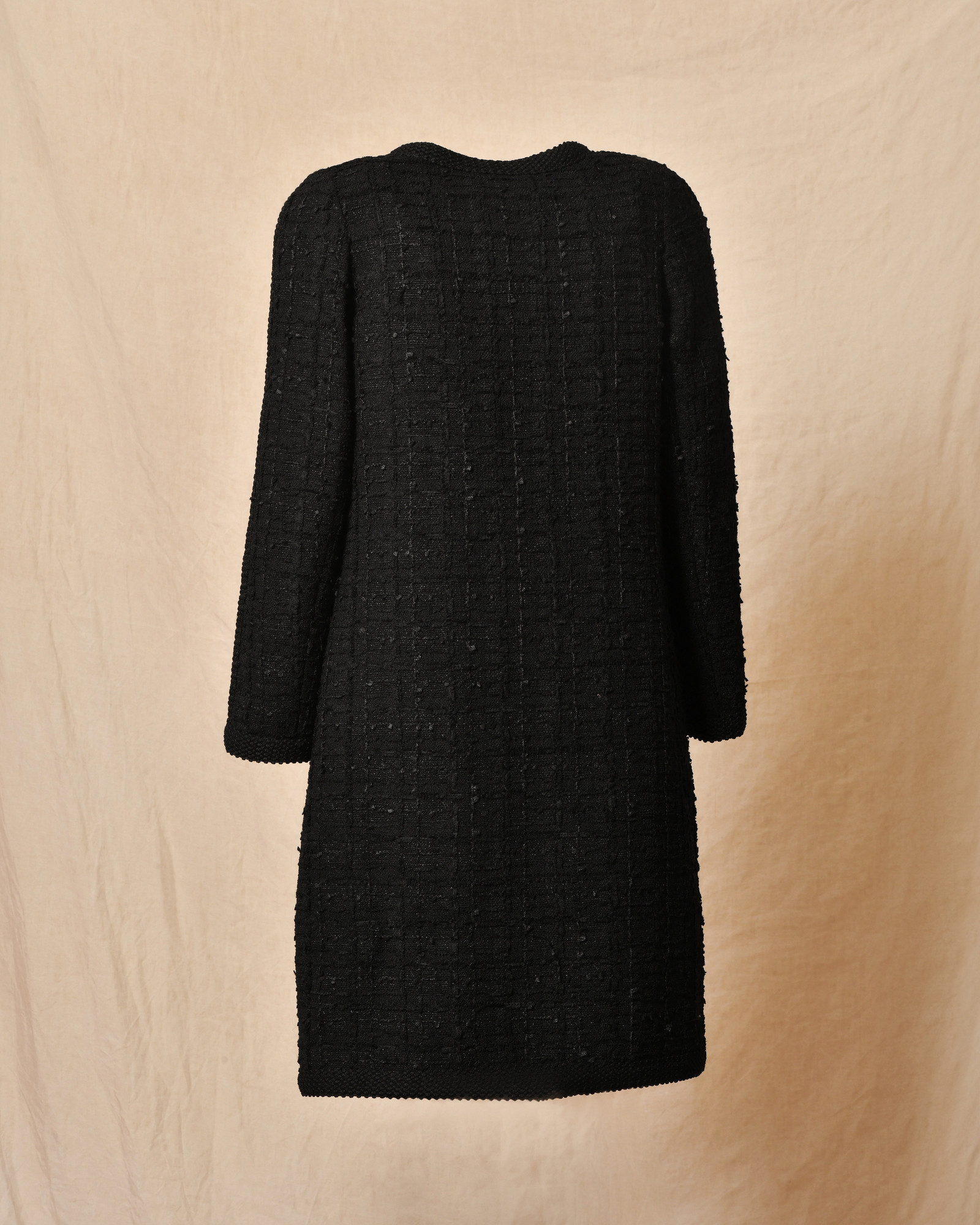 Manteau en tweed noir Edward Achour