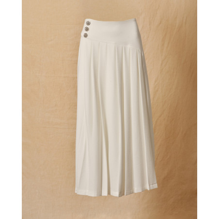 Pantalon blanc à volants Edward Achour