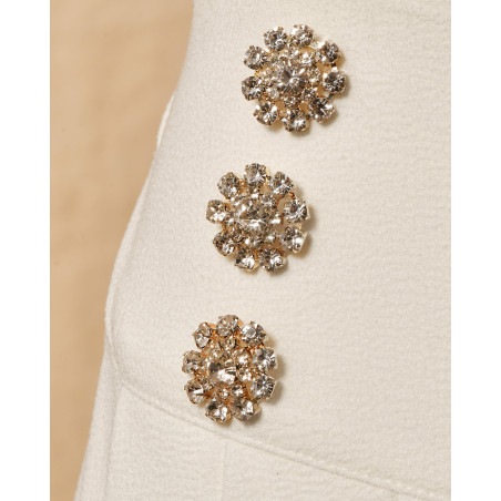 Pantalon blanc à volants Edward Achour