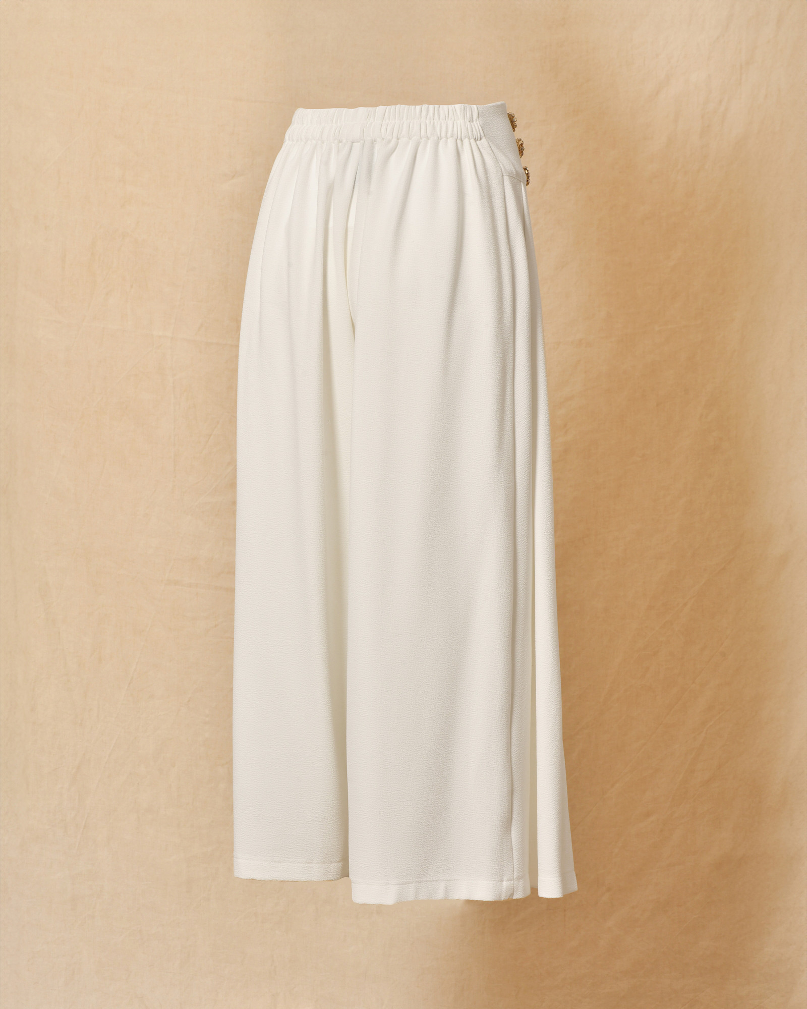 Pantalon blanc à volants Edward Achour