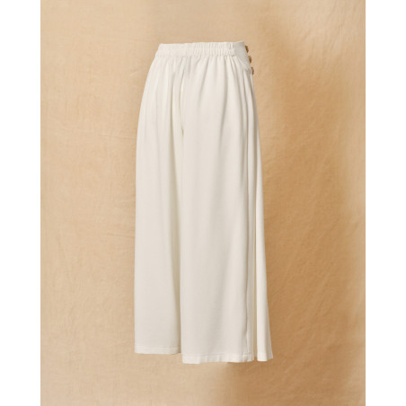 Pantalon blanc à volants Edward Achour