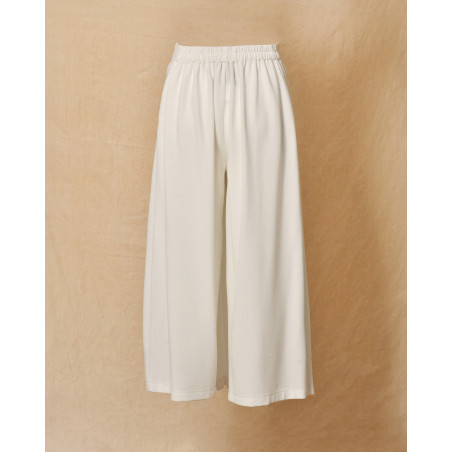 Pantalon blanc à volants Edward Achour