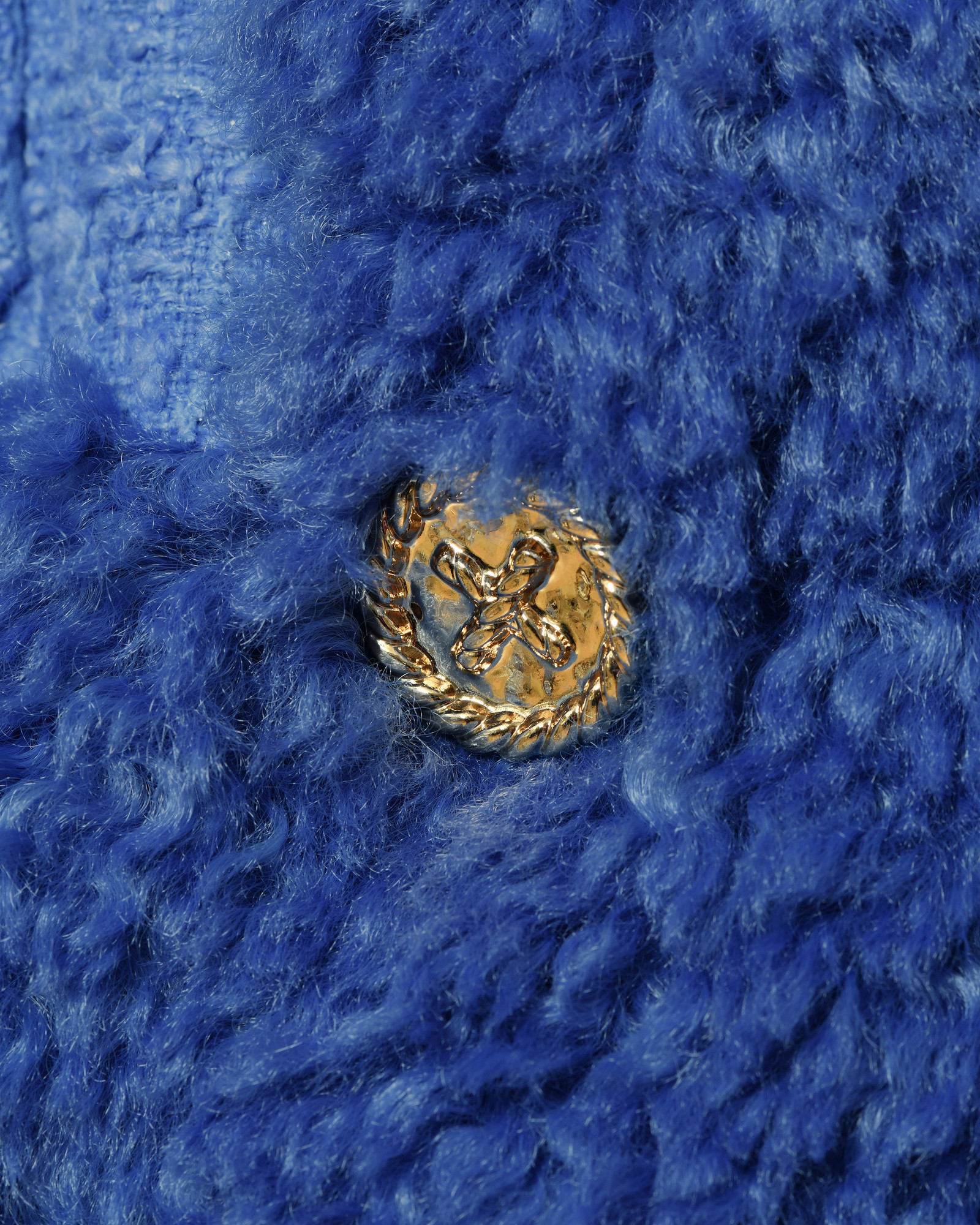 Manteau en tweed bleu Edward Achour