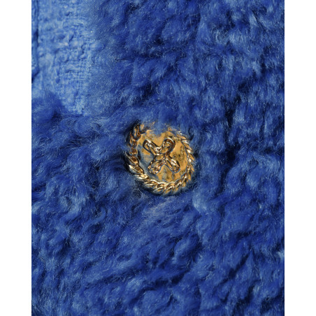 Manteau en tweed bleu Edward Achour