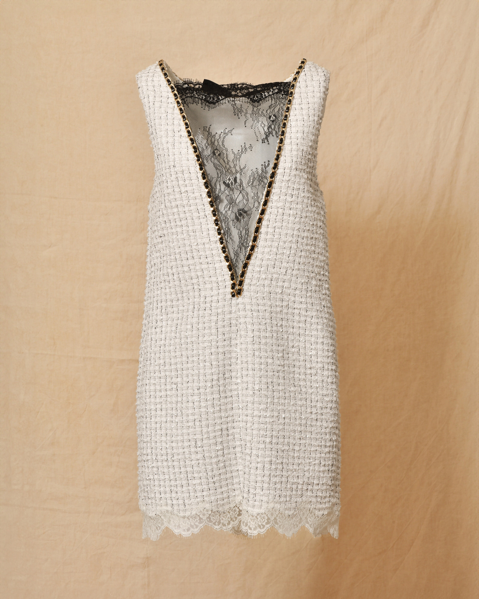 Robe en tweed blanc Elisabetta Franchi