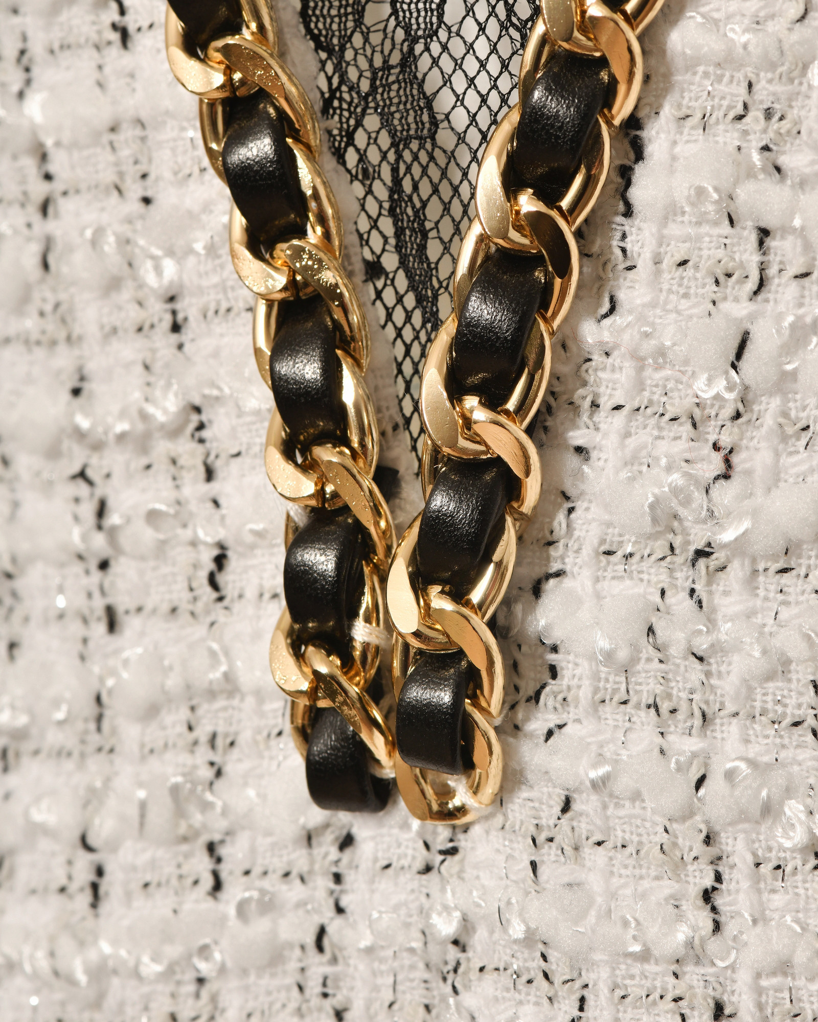 Robe en tweed blanc Elisabetta Franchi