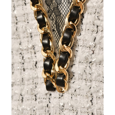 Robe en tweed blanc Elisabetta Franchi