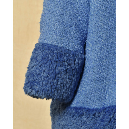 Manteau en tweed bleu Edward Achour