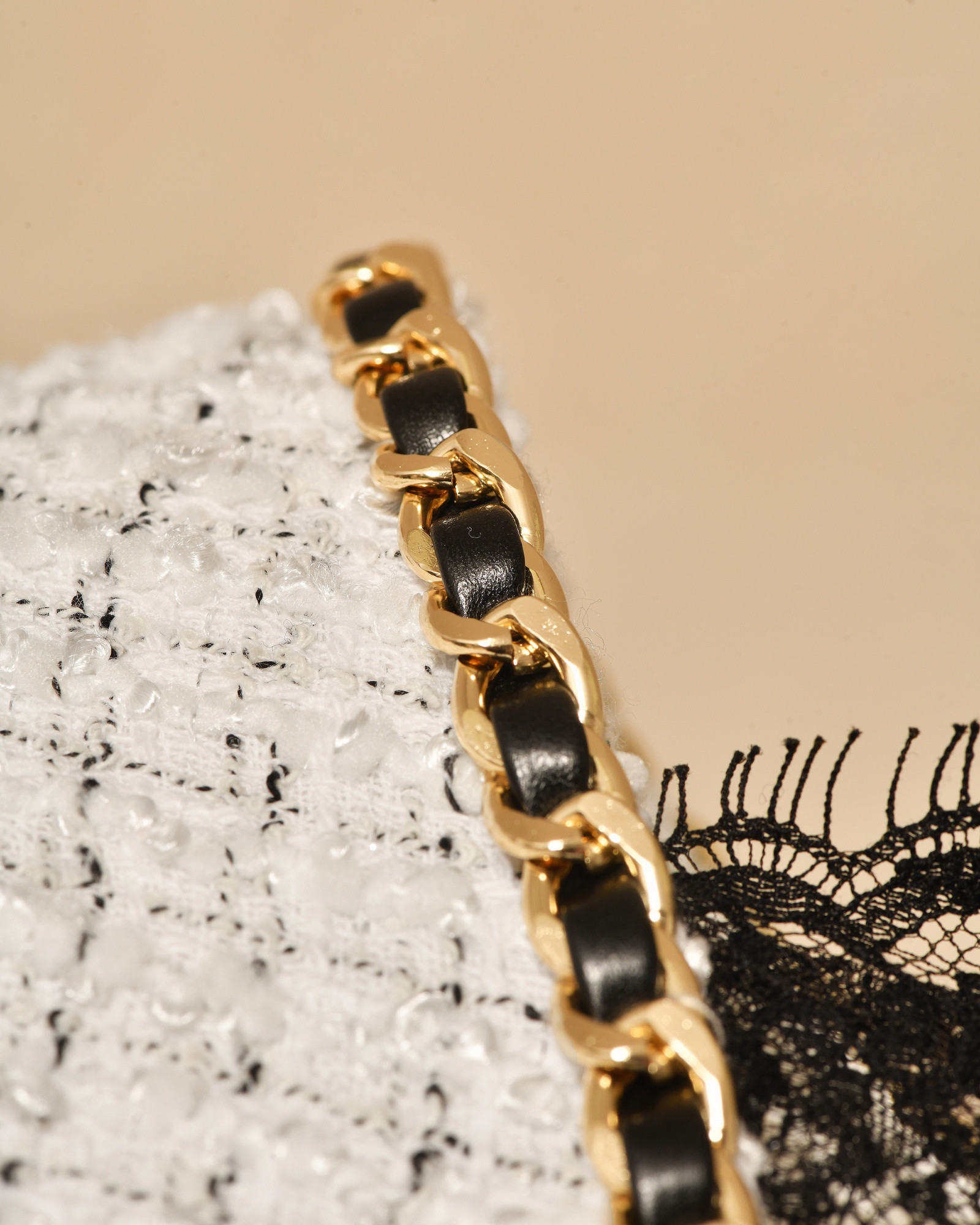 Robe en tweed blanc Elisabetta Franchi