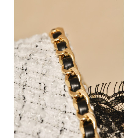 Robe en tweed blanc Elisabetta Franchi