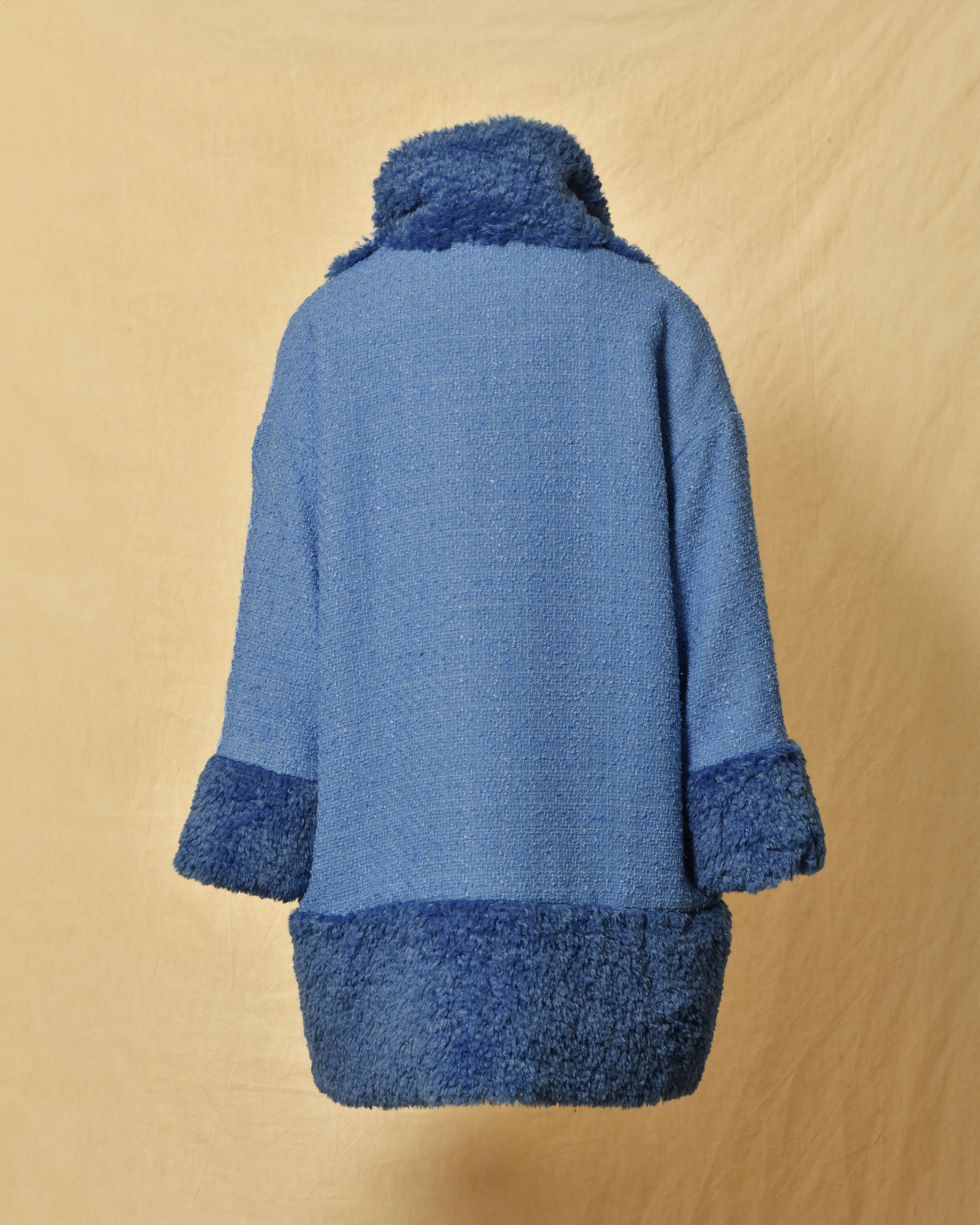 Manteau en tweed bleu Edward Achour