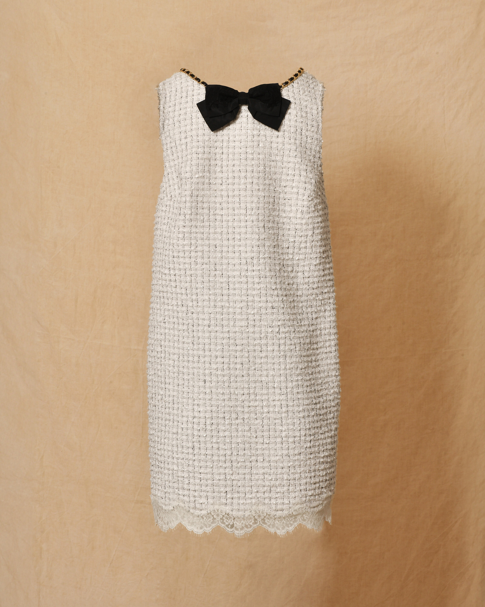 Robe en tweed blanc Elisabetta Franchi