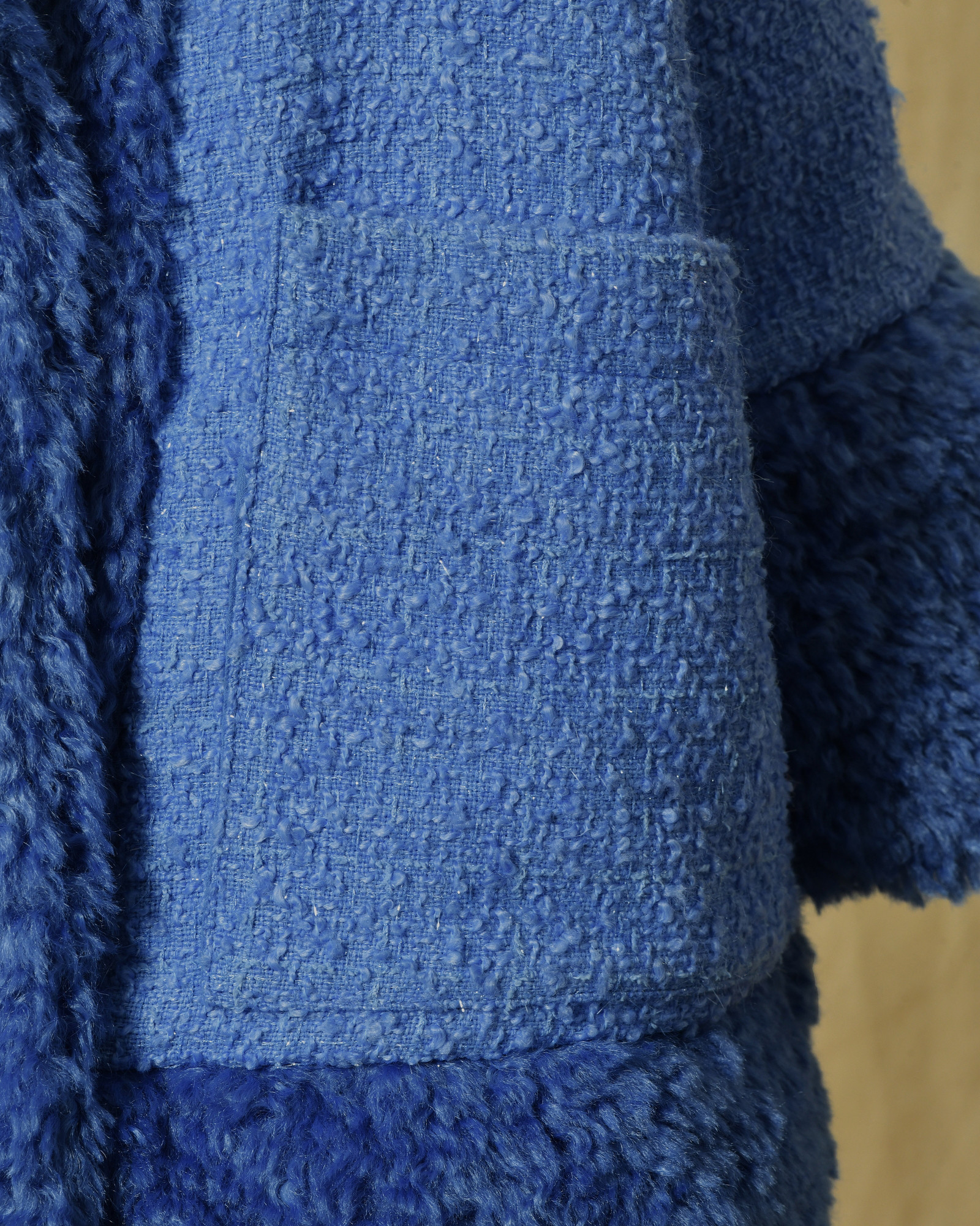 Manteau en tweed bleu Edward Achour