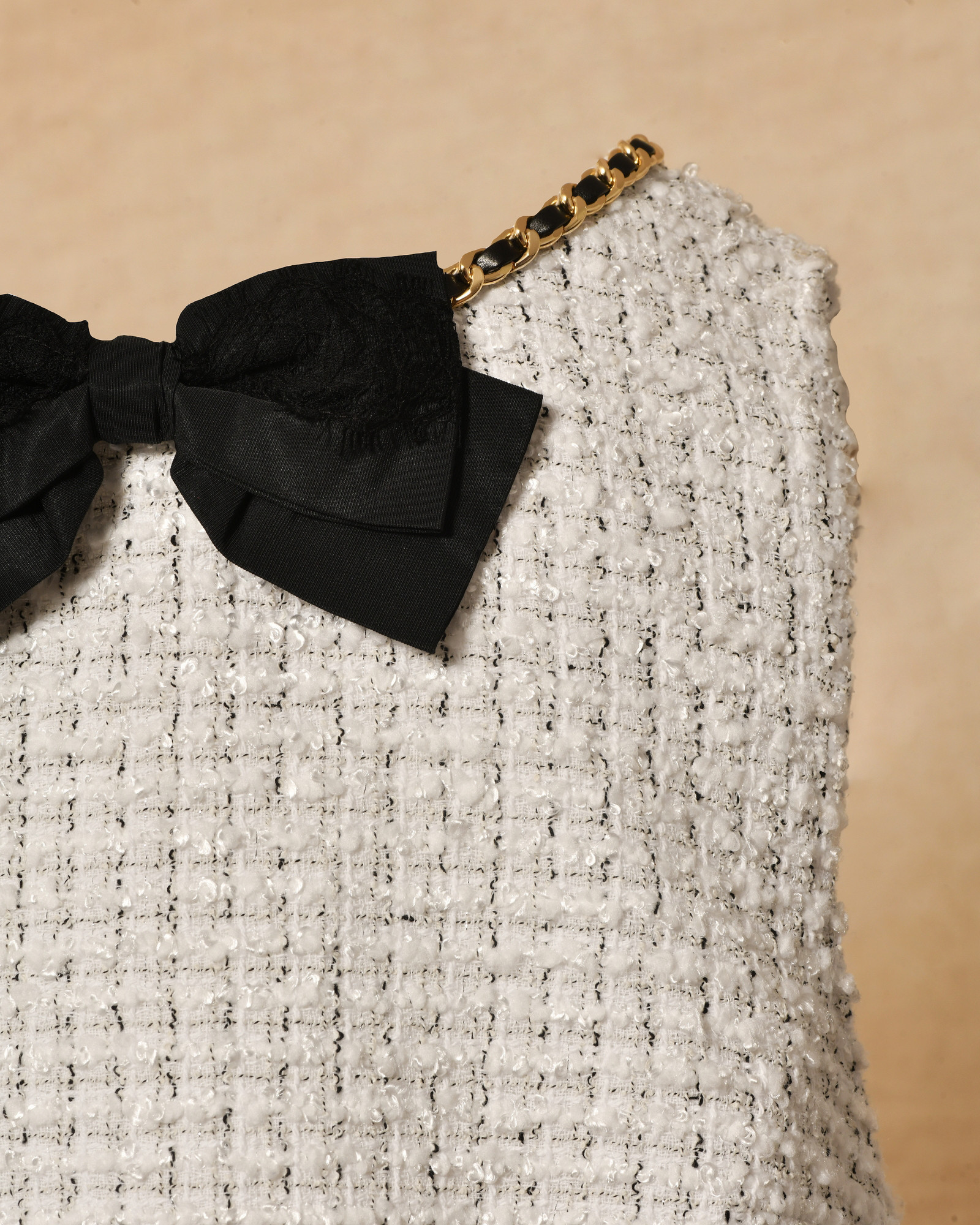 Robe en tweed blanc Elisabetta Franchi