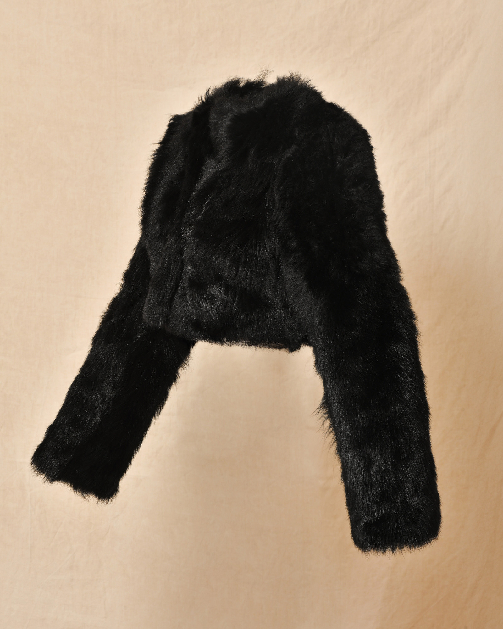 Veste en fourrure synthétique noir John Galliano