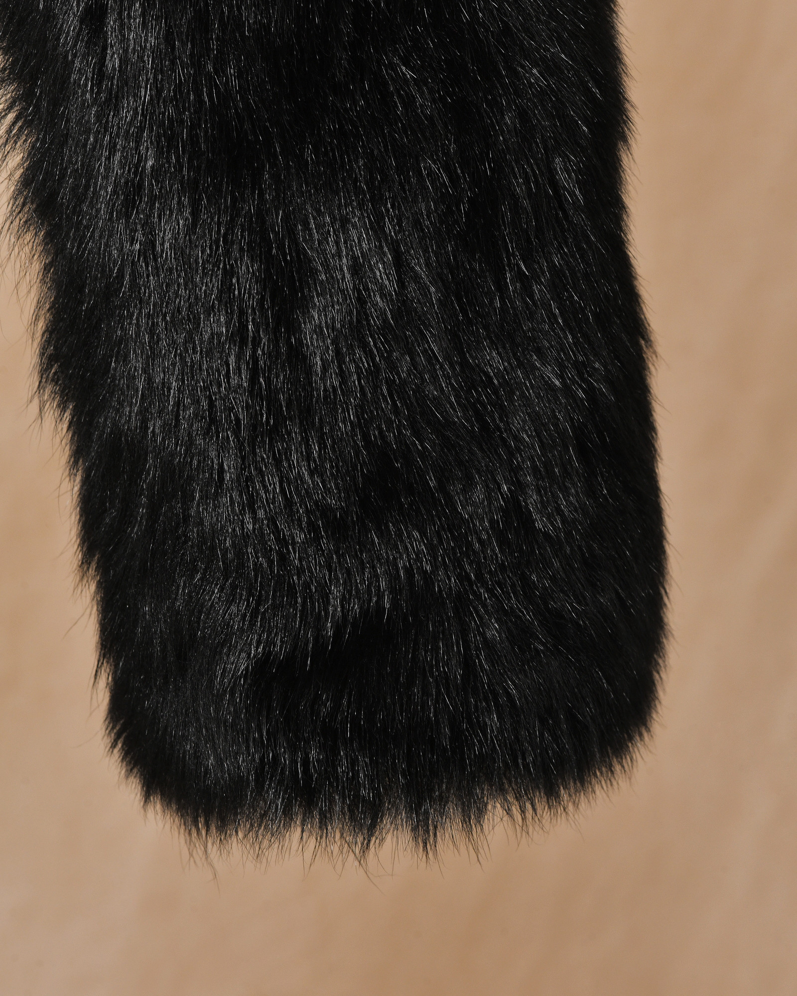 Veste en fourrure synthétique noir John Galliano