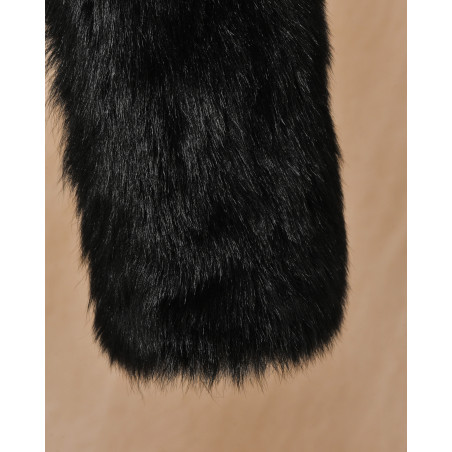 Veste en fourrure synthétique noir John Galliano