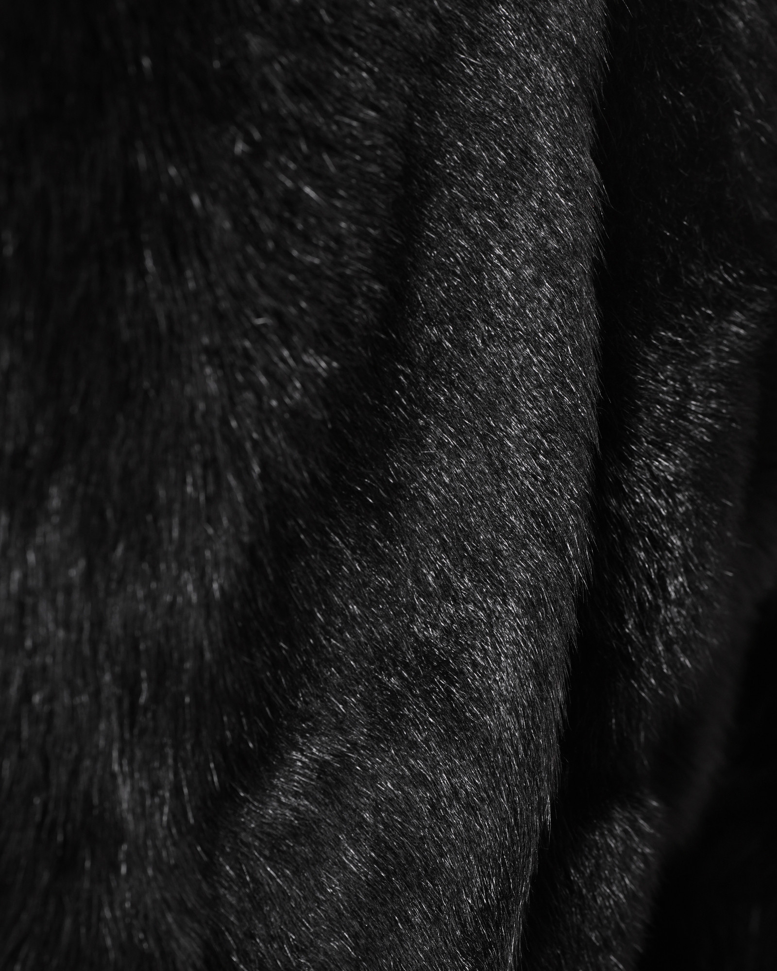 Veste en fourrure synthétique noir John Galliano