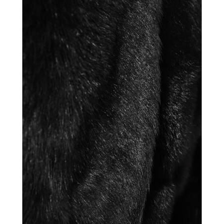 Veste en fourrure synthétique noir John Galliano